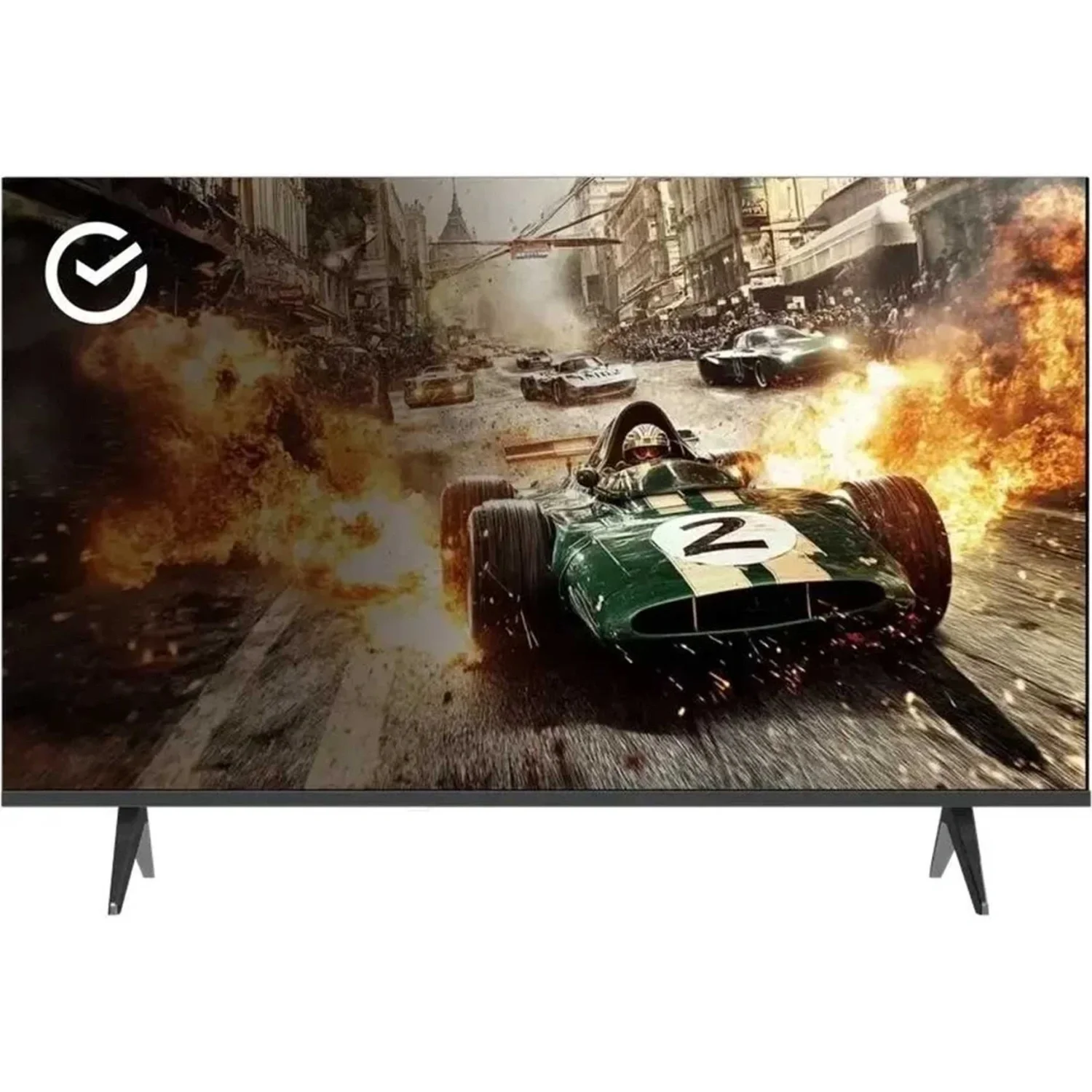 Телевизор LED Sber 43" SDX-43F3000DBA Салют ТВ Frameless черный FULL HD 60Hz DVB-T DVB-T2 DVB-C DVB-S DVB-S2 USB WiFi Smart TV (RUS)