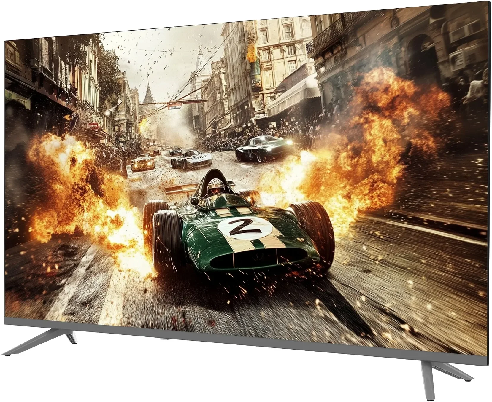 Телевизор LED Sber 43" SDX-43F3000DBA Салют ТВ Frameless черный FULL HD 60Hz DVB-T DVB-T2 DVB-C DVB-S DVB-S2 USB WiFi Smart TV (RUS)