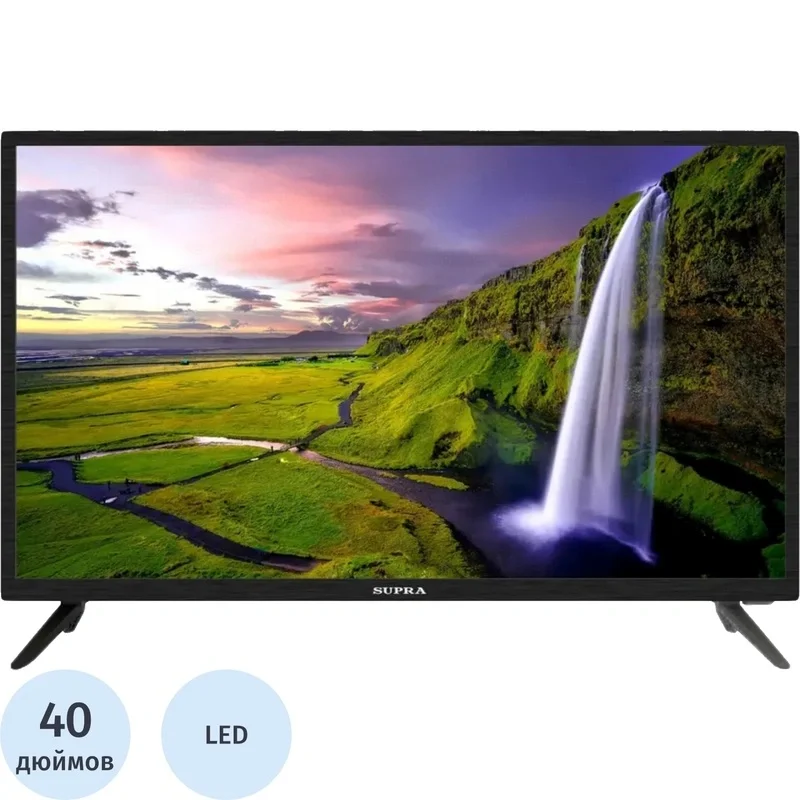Телевизор LED Supra 40" STV-LC40LT0080F черный FULL HD 60Hz DVB-T DVB-T2 DVB-C USB WiFi (RUS)