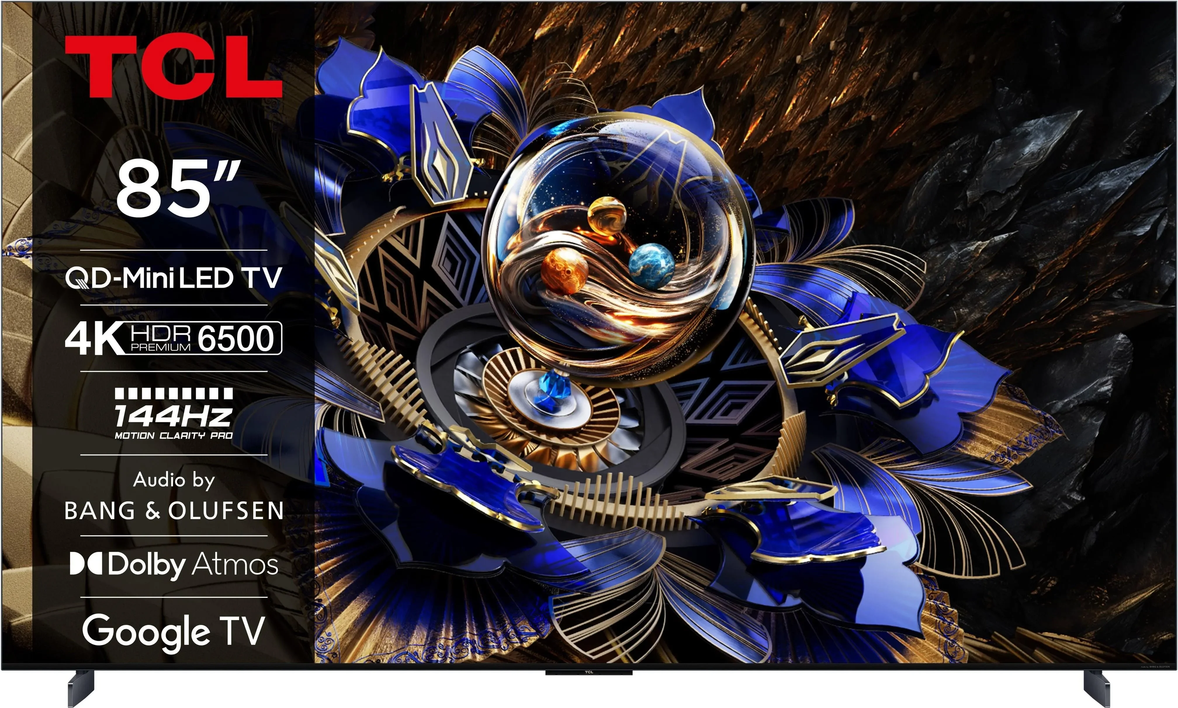 Телевизор LED TCL 85" 85X11K QD-Mini LED Frameless черный 4K Ultra HD 144Hz MEMC DVB-T DVB-T2 DVB-C DVB-S DVB-S2 USB WiFi Smart TV