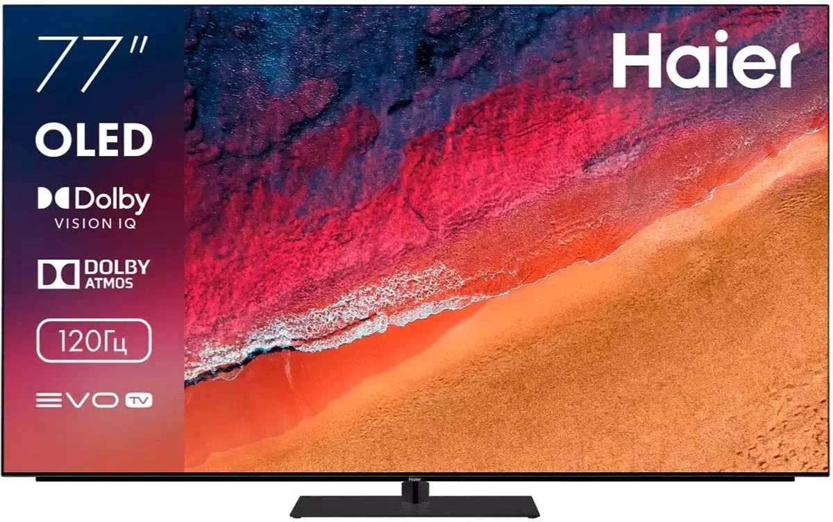 Телевизор OLED Haier 55" S9 Pro Frameless черный 4K Ultra HD 120Hz DVB-T DVB-T2 DVB-C DVB-S2 USB WiFi Smart TV