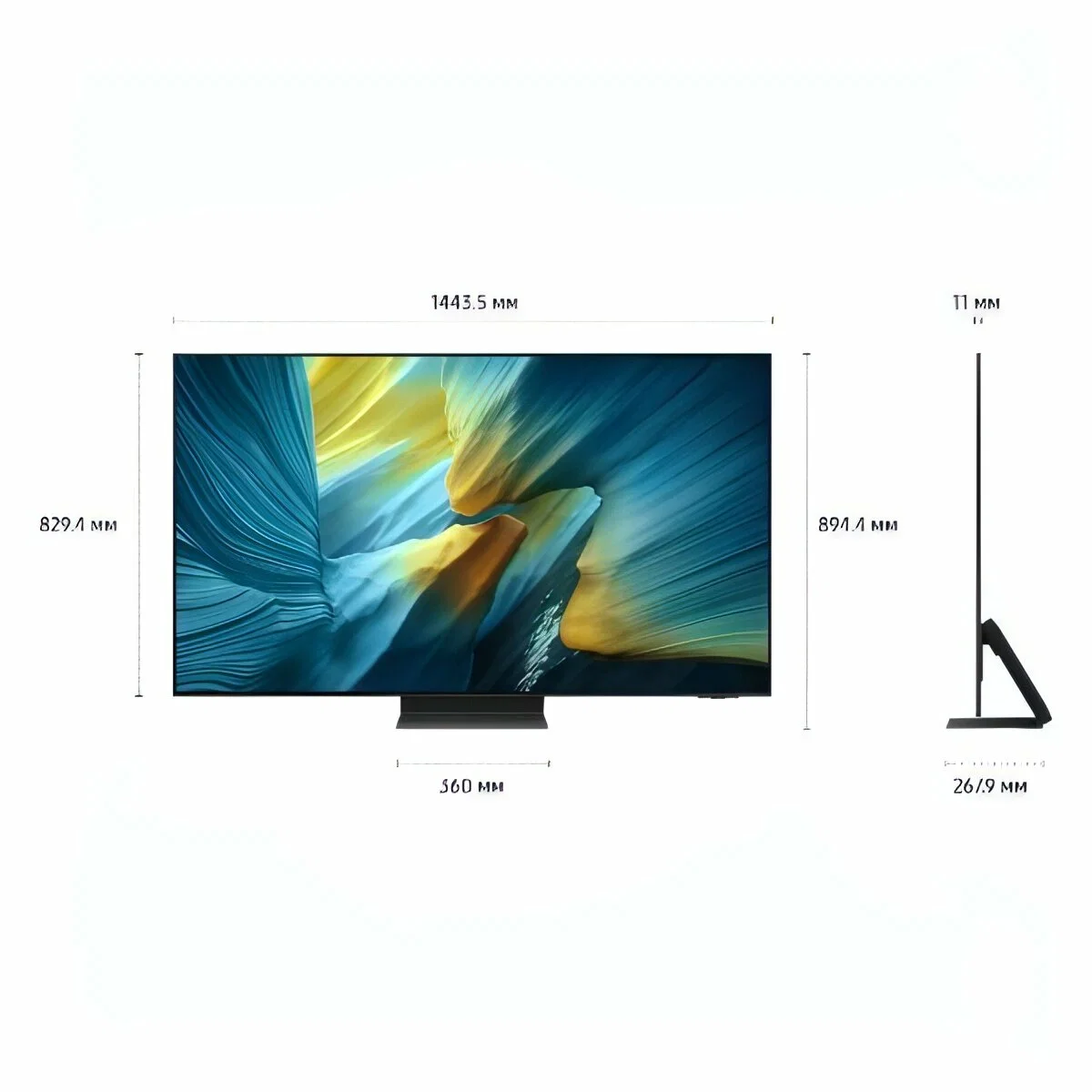 Телевизор OLED Samsung 77" QE77S95FAUXRU Series 9 черный графит/черный 4K Ultra HD 120Hz DVB-T2 DVB-C DVB-S2 USB WiFi Smart TV