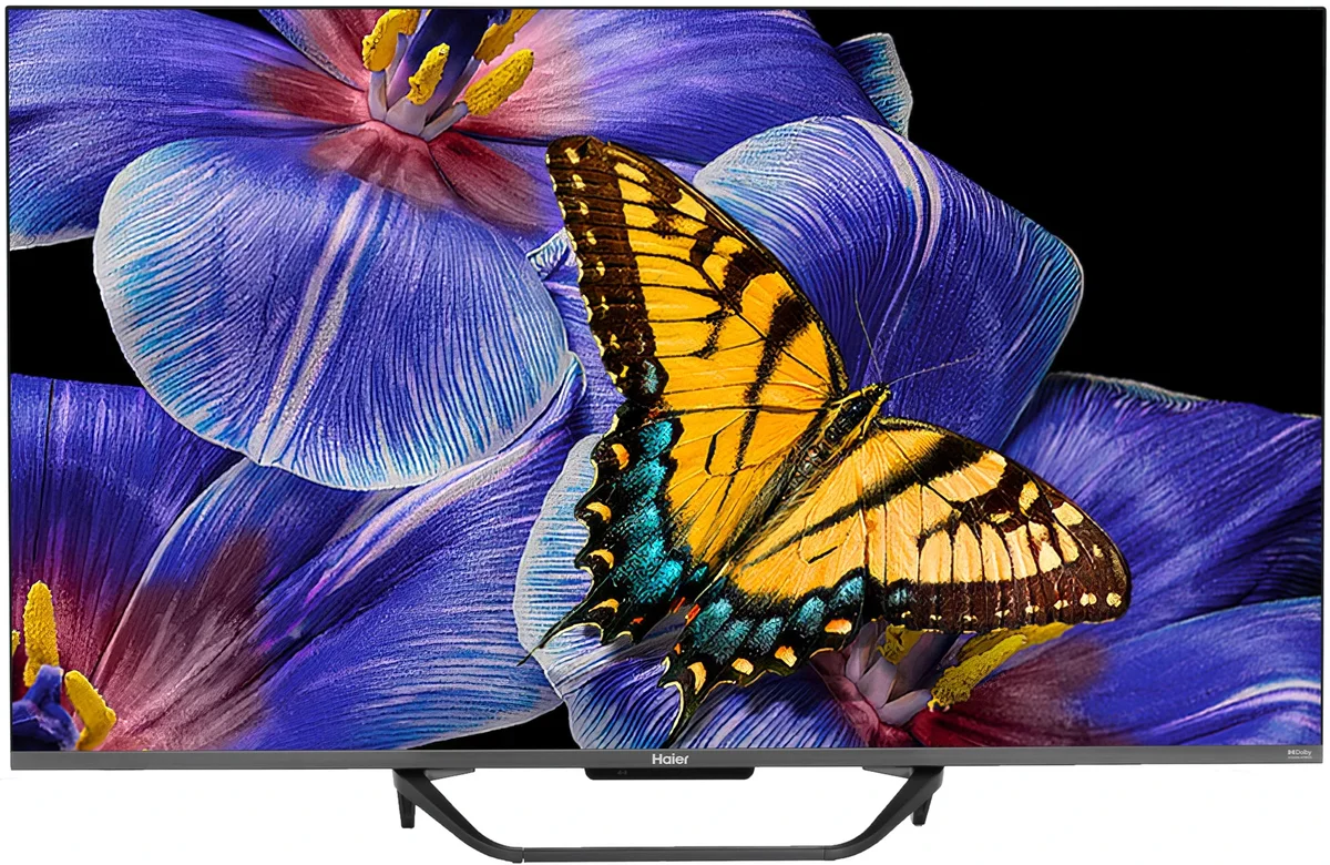 Телевизор QLED Haier 43" Smart TV S4 Frameless серебристый/серебристый 4K Ultra HD 60Hz DVB-T DVB-T2 DVB-C DVB-S DVB-S2 USB WiFi Smart TV (RUS)