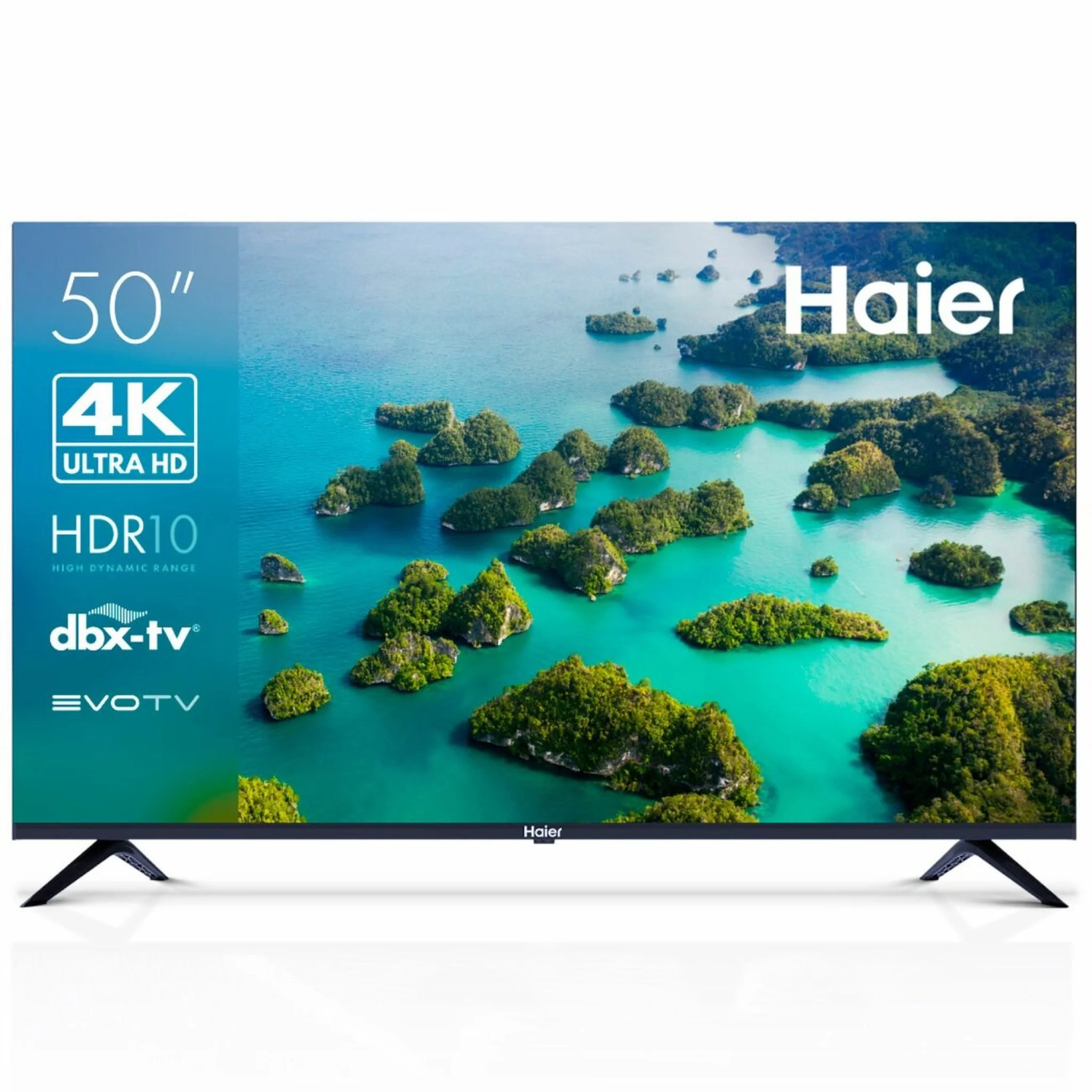 Телевизор QLED Haier 50" Smart TV S2 Pro Frameless черный 4K Ultra HD 60Hz DVB-T DVB-T2 DVB-C DVB-S DVB-S2 USB WiFi Smart TV (RUS)