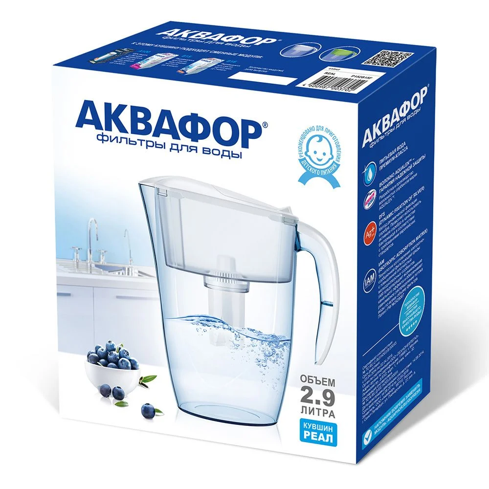 Фильтр для воды Аквафор Реал белый (объем воронки 2,4л., корпуса 4.2л)