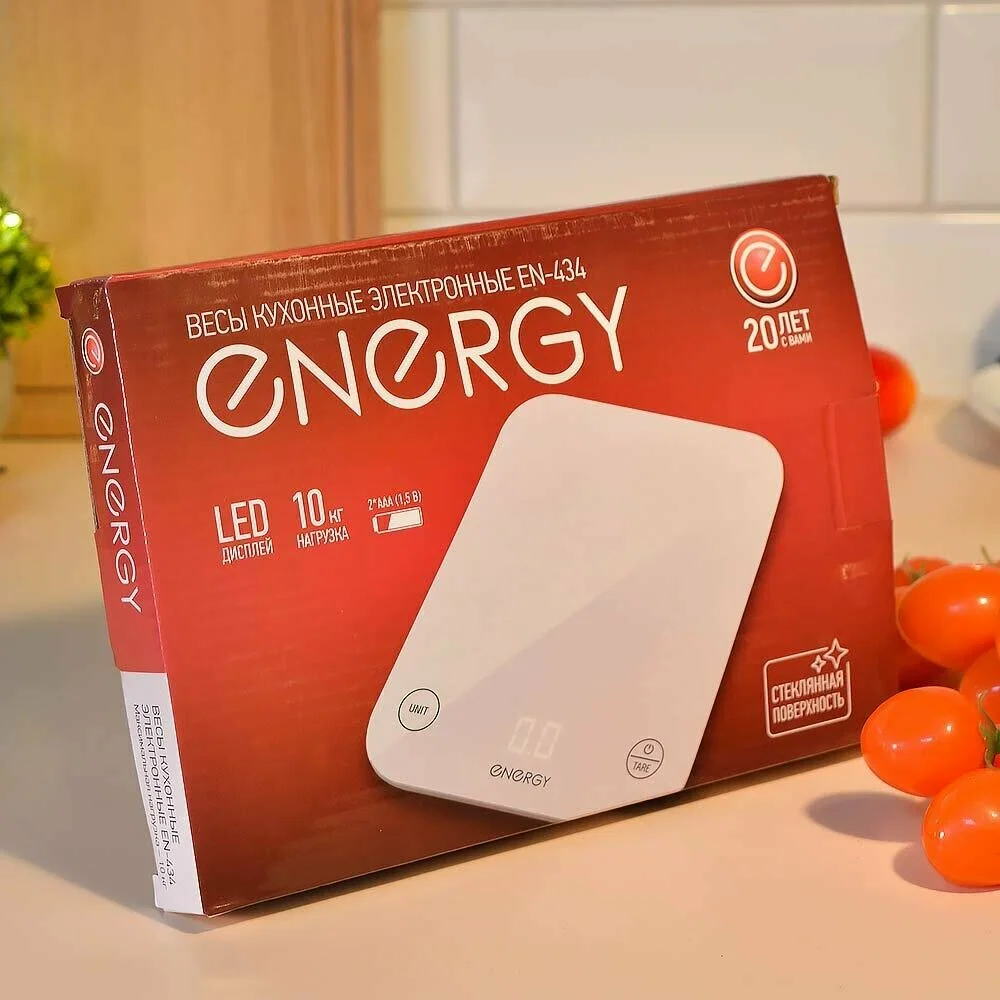 Кухонные весы Energy EN-434, 10 кг, белые