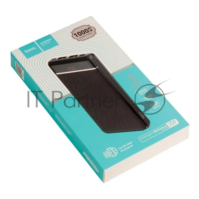 Внешние аккумуляторы (Power Bank) 10000мА HOCO J59 black