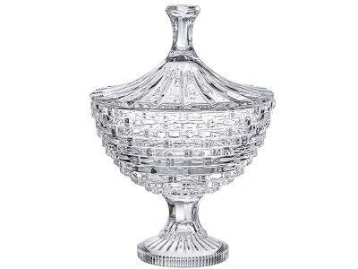 БЛЮДО С КРЫШКОЙ НА НОЖКЕ "SAPHIR" 17,8Х25,3 СМ