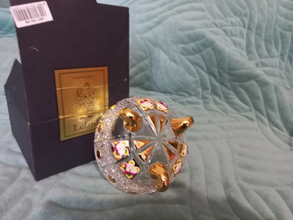 КОНФЕТНИЦА "LEFARD GOLD GLASS" ДИАМЕТР=11 СМ. ВЫСОТА=7 СМ. (КОР=36ШТ.)