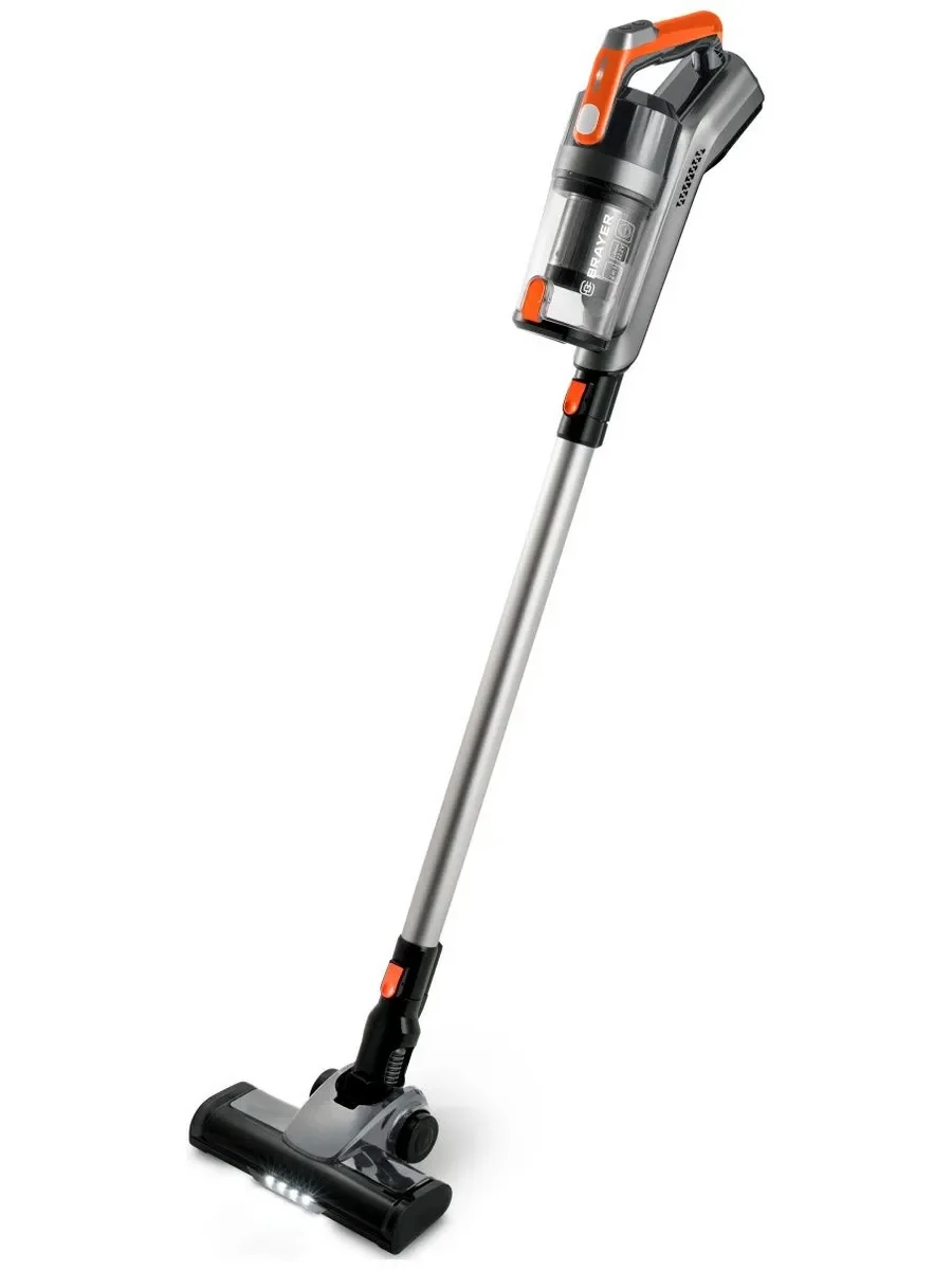 Пылесос вертикальный BRAYER BR4267, 2 в 1, 120Вт, DC мотор, 0,5л,бат.22,2В, турбощетка с LED, 45 мин