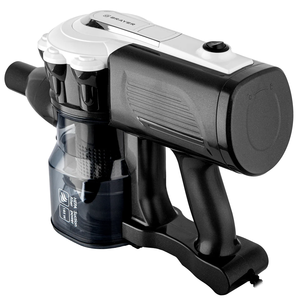 Пылесос вертикальный BRAYER BR4269 600Вт, всасывание 185 Вт, 0,8л, универсальная щётка, шнура 8 м