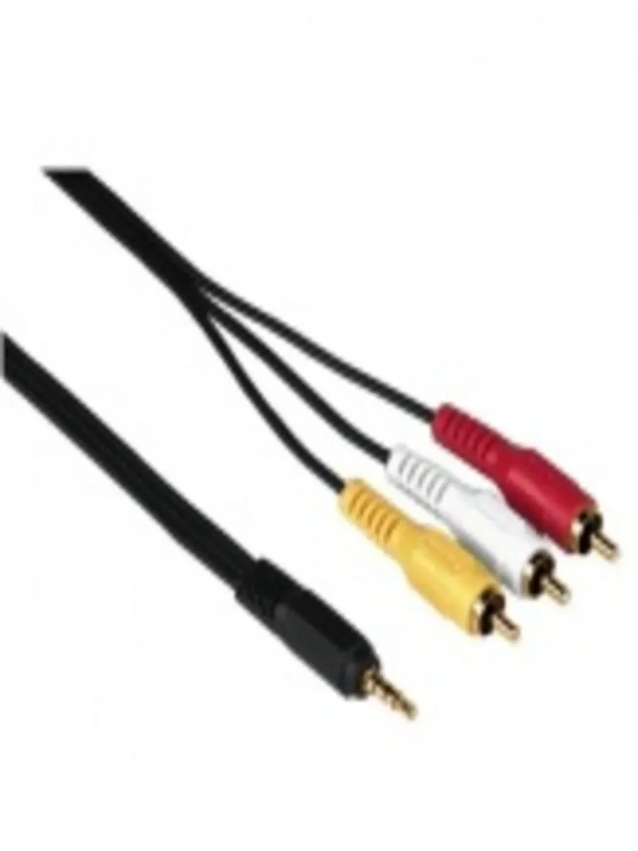 Шнур Jack 3.5 <=> 3хRCA (av 14мм) 1м