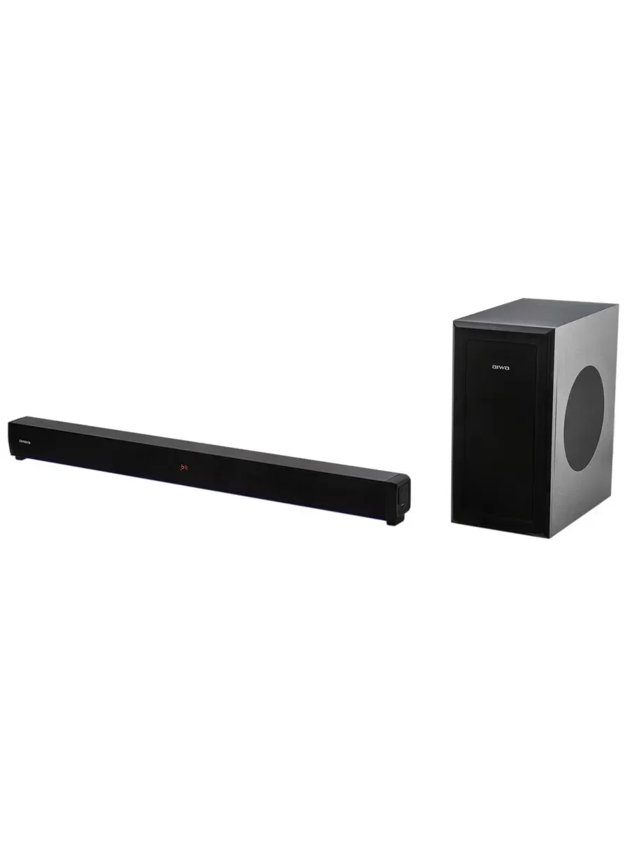 Саундбар AIWA ASB-212 LED 450 Вт RMS, Вт.90 MP3/WMA/FLAC/WAV 6.5" беспроводной