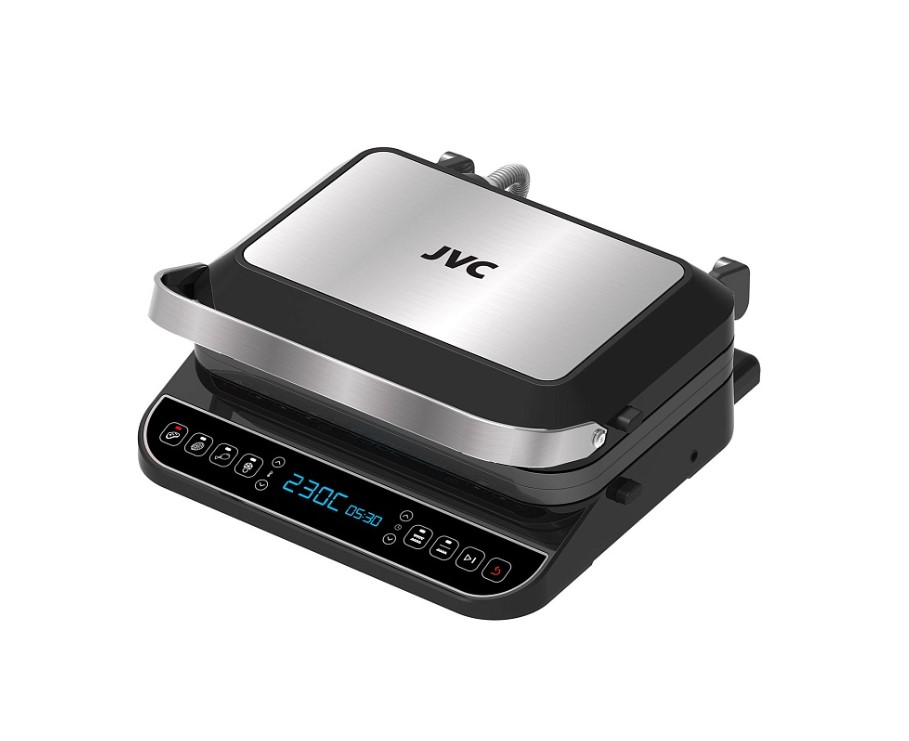Гриль-пресс JVC JK-GR320 2000Вт, сенсор, пресс / 100° / 180°, 31x22