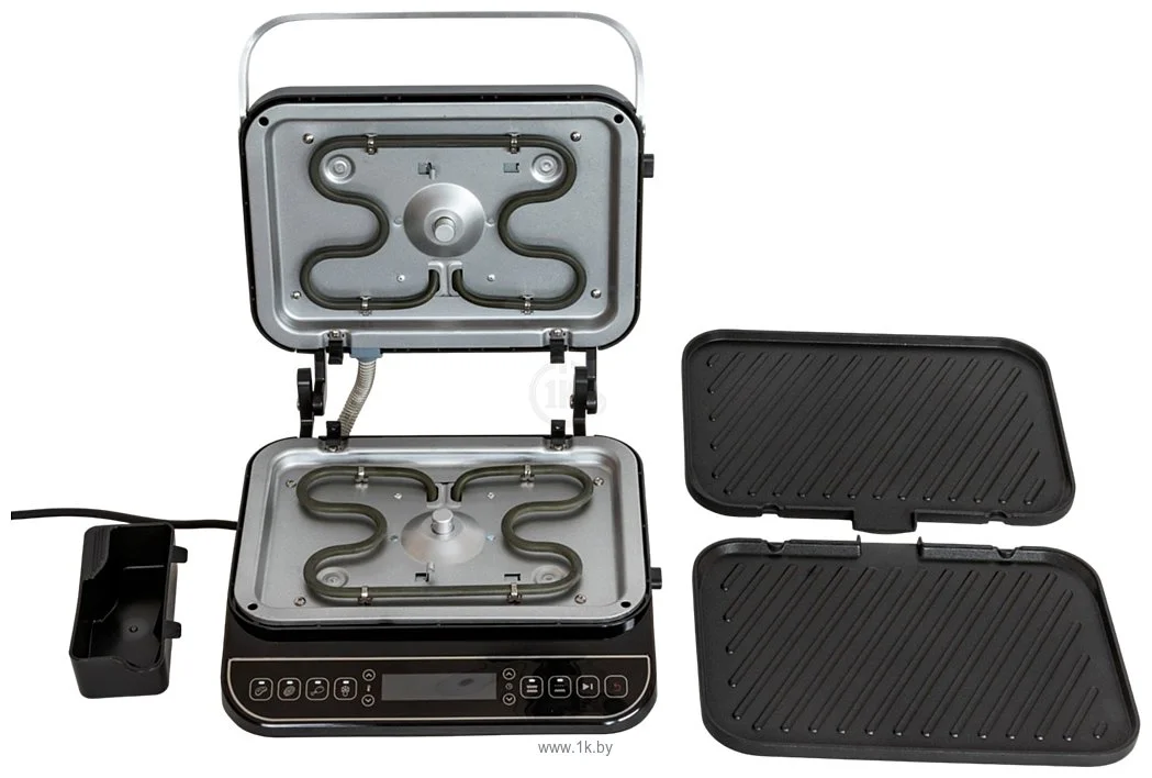 Гриль-пресс JVC JK-GR320 2000Вт, сенсор, пресс / 100° / 180°, 31x22