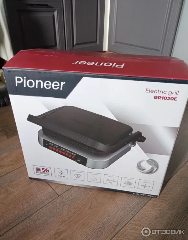 Гриль-пресс Pioneer GR1020E 7 пр, 2100 Вт.
