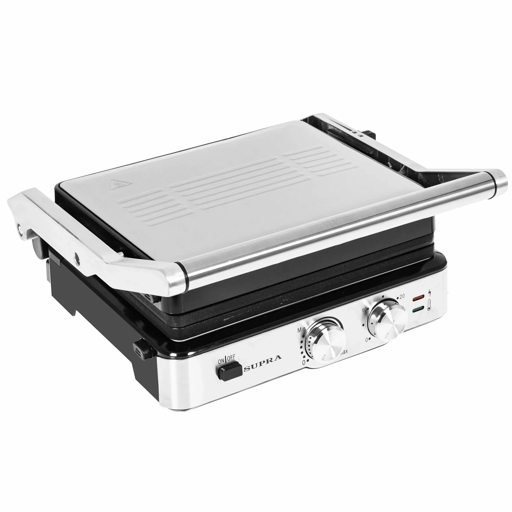 Гриль-пресс SUPRA GS-7620 Silver (2000 Вт, антипригарное покр)