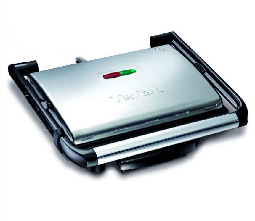 Гриль-пресс Tefal GC305816 серебро (2000Вт, 28,8х25,8 см)