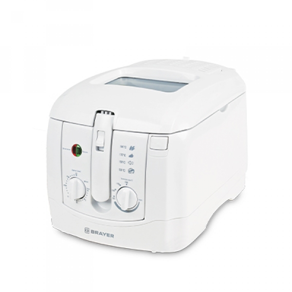 Фритюрница BRAYER BR2830 1800 Вт, вмест.прод 600 г, корзина д/масла 3 л, таймер 30 мин