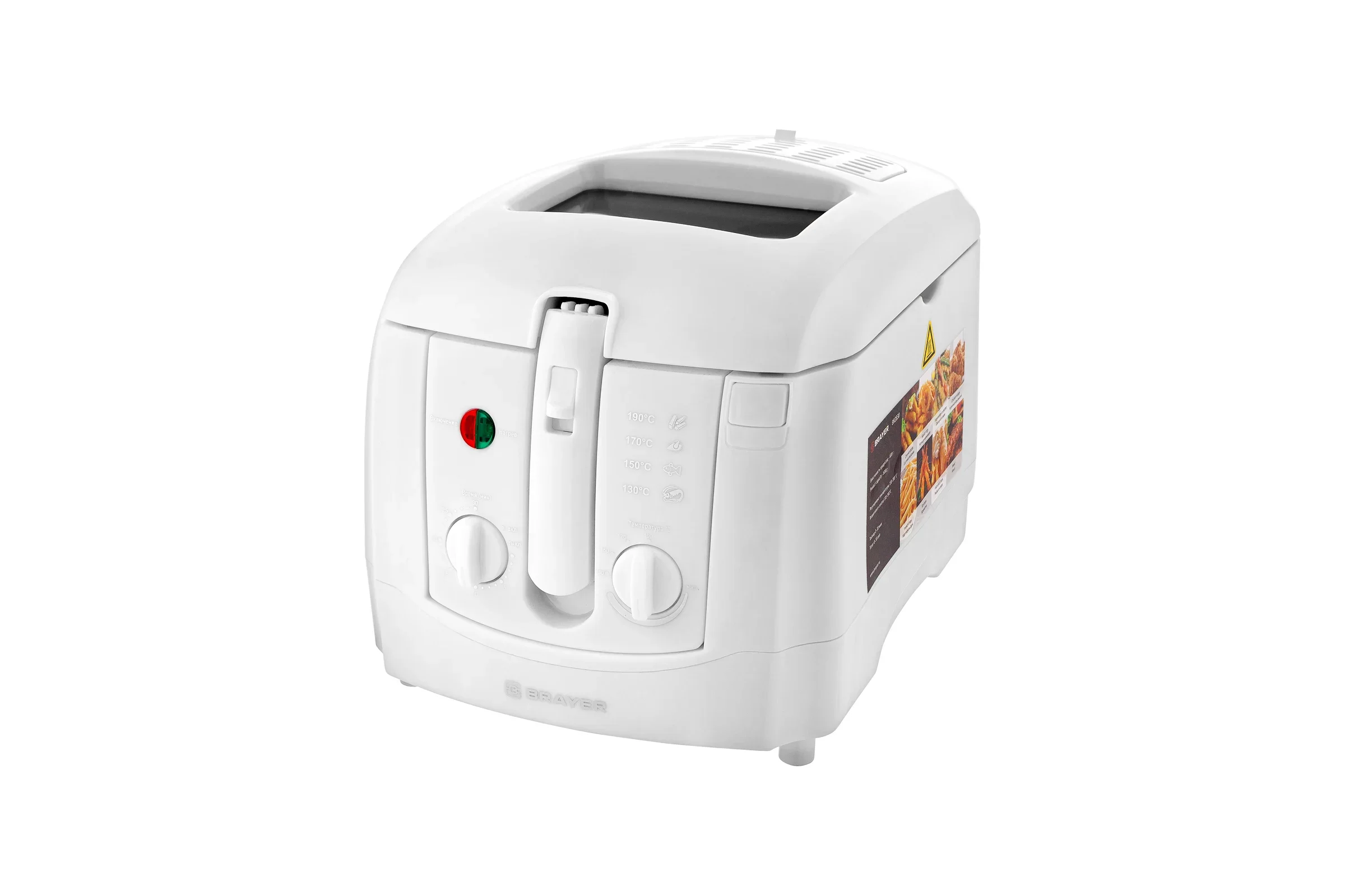 Фритюрница BRAYER BR2830 1800 Вт, вмест.прод 600 г, корзина д/масла 3 л, таймер 30 мин