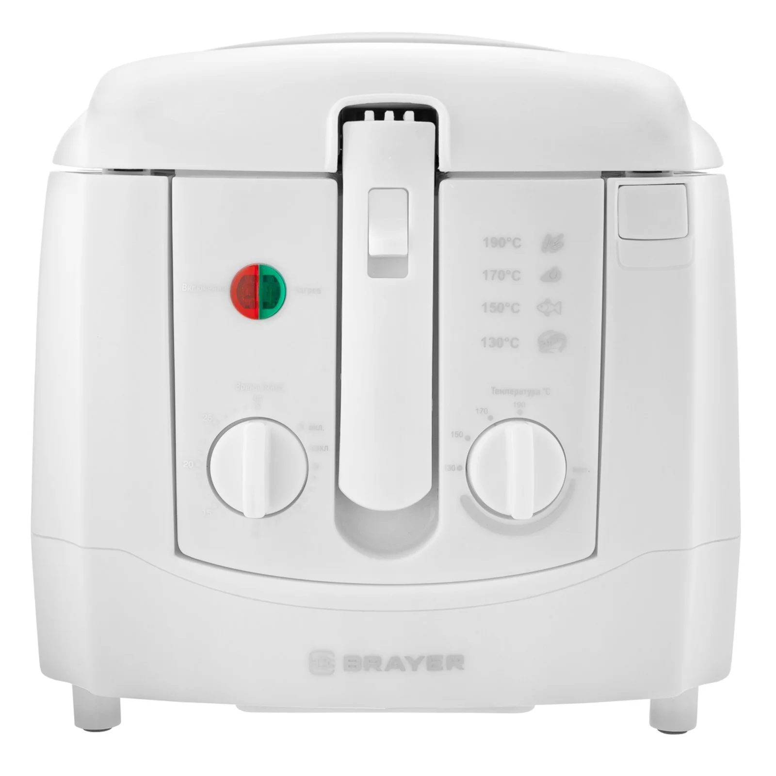 Фритюрница BRAYER BR2830 1800 Вт, вмест.прод 600 г, корзина д/масла 3 л, таймер 30 мин