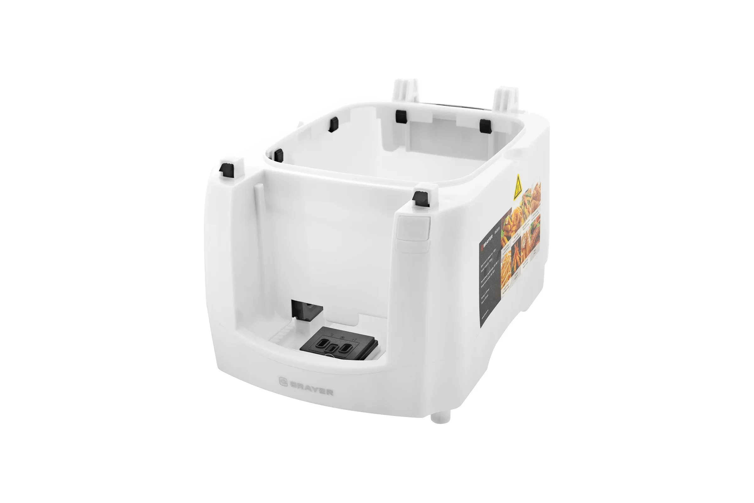 Фритюрница BRAYER BR2830BK, 1800 Вт, вмест.прод 600 г, корзина д/масла 3 л, таймер 30 мин