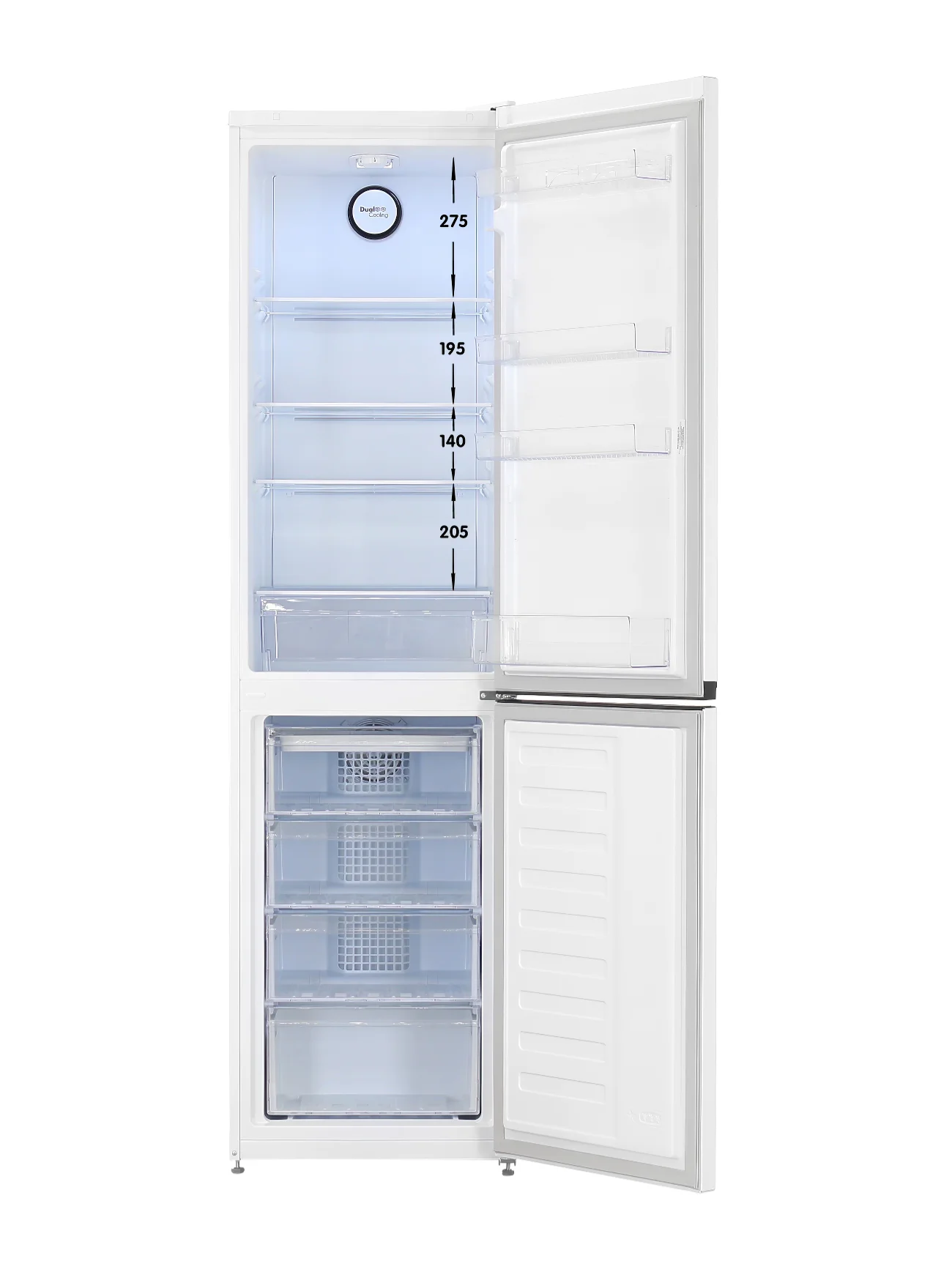 Холодильник двух кам нижн мороз Beko B1RCNK312W белый No Frost 184x54x60 см. 310 л.