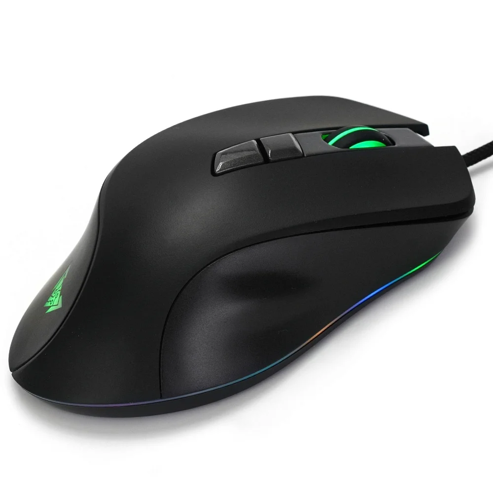 Мышь проводная Crown CMGM-903 черный, 7000 dpi, USB, кнопки - 7