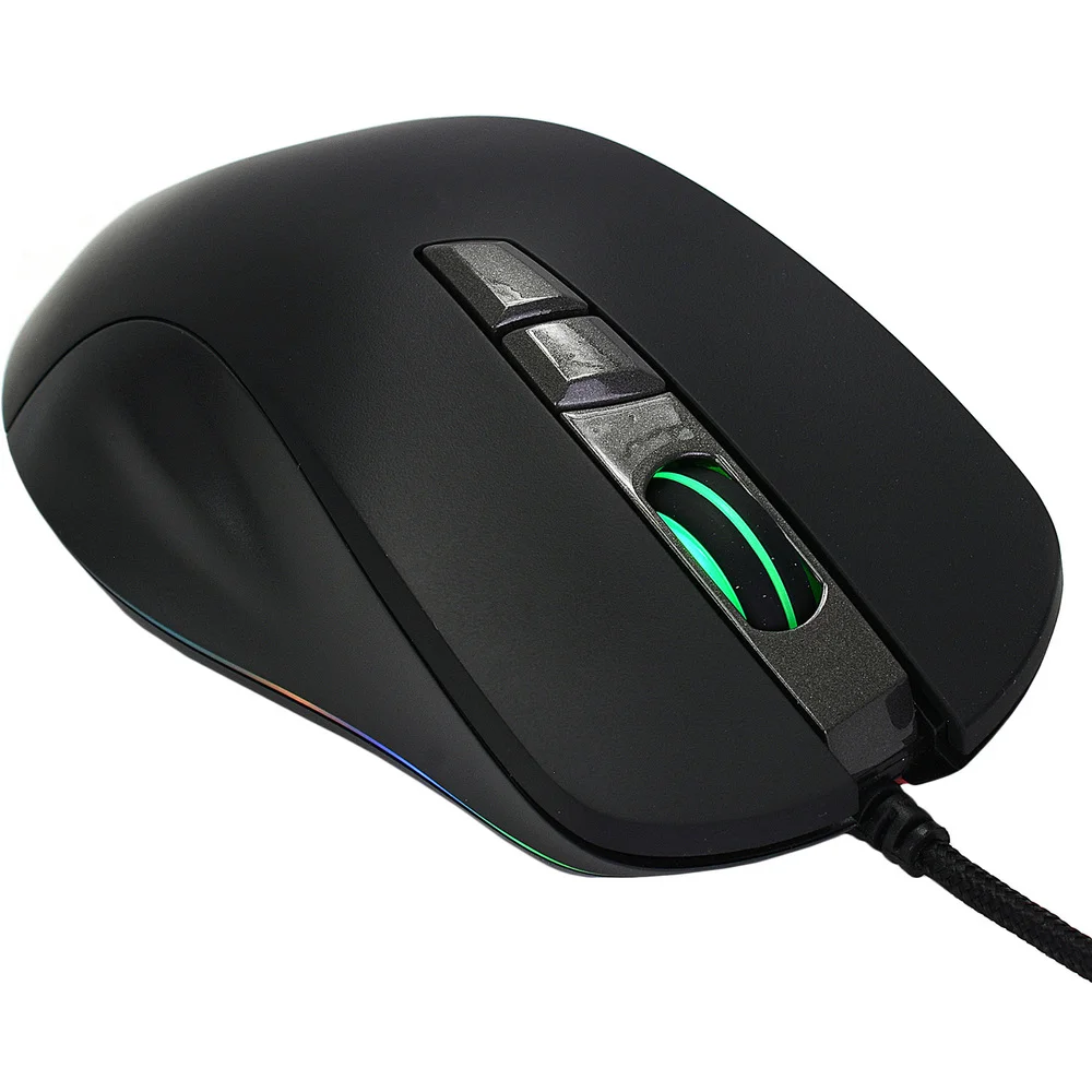 Мышь проводная Crown CMGM-903 черный, 7000 dpi, USB, кнопки - 7