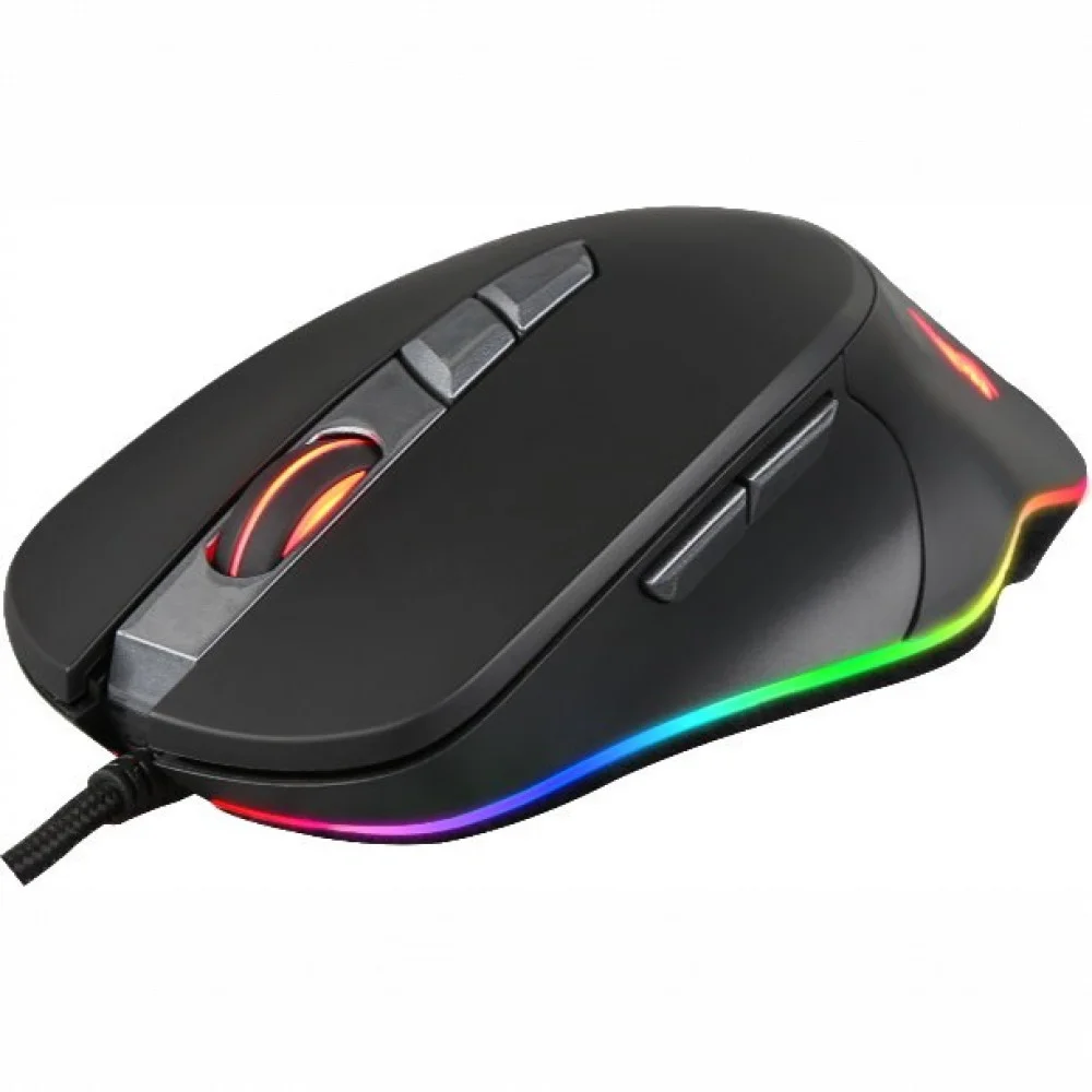 Мышь проводная Crown CMGM-903 черный, 7000 dpi, USB, кнопки - 7