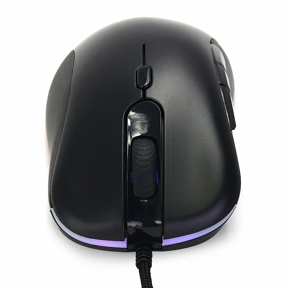 Мышь проводная Crown CMGM-904 черный, 7000 dpi, USB, кнопки - 7