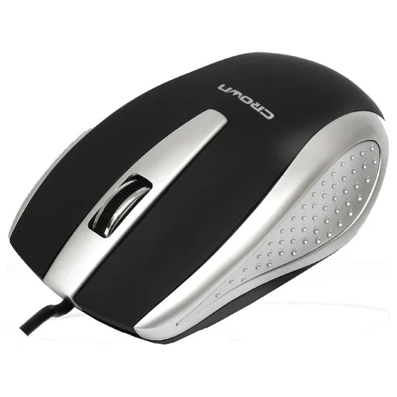 Мышь проводная Crown CMM-047 черный, 1000 dpi, USB, кнопки - 4