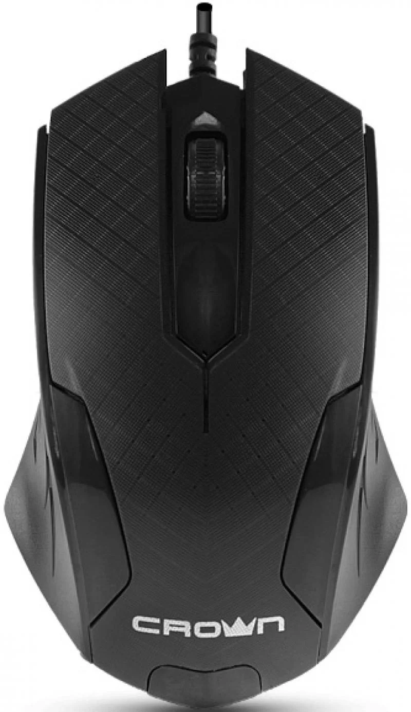 Мышь проводная Crown CMM-100 черный, 1000 dpi, USB, кнопки - 3