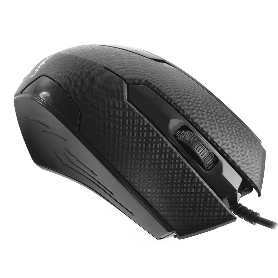 Мышь проводная Crown CMM-100 черный, 1000 dpi, USB, кнопки - 3