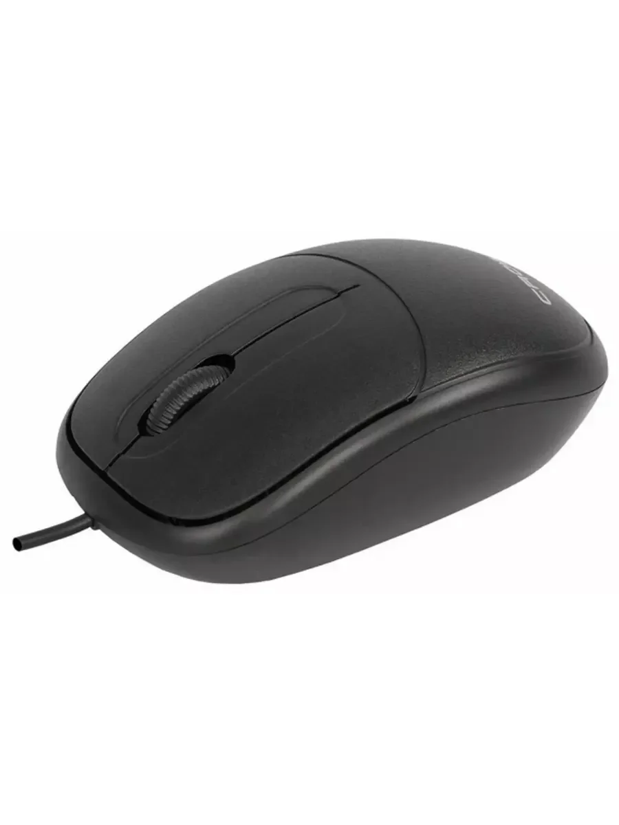 Мышь проводная Crown CMM-128 черный, 1000 dpi, USB, кнопки - 2