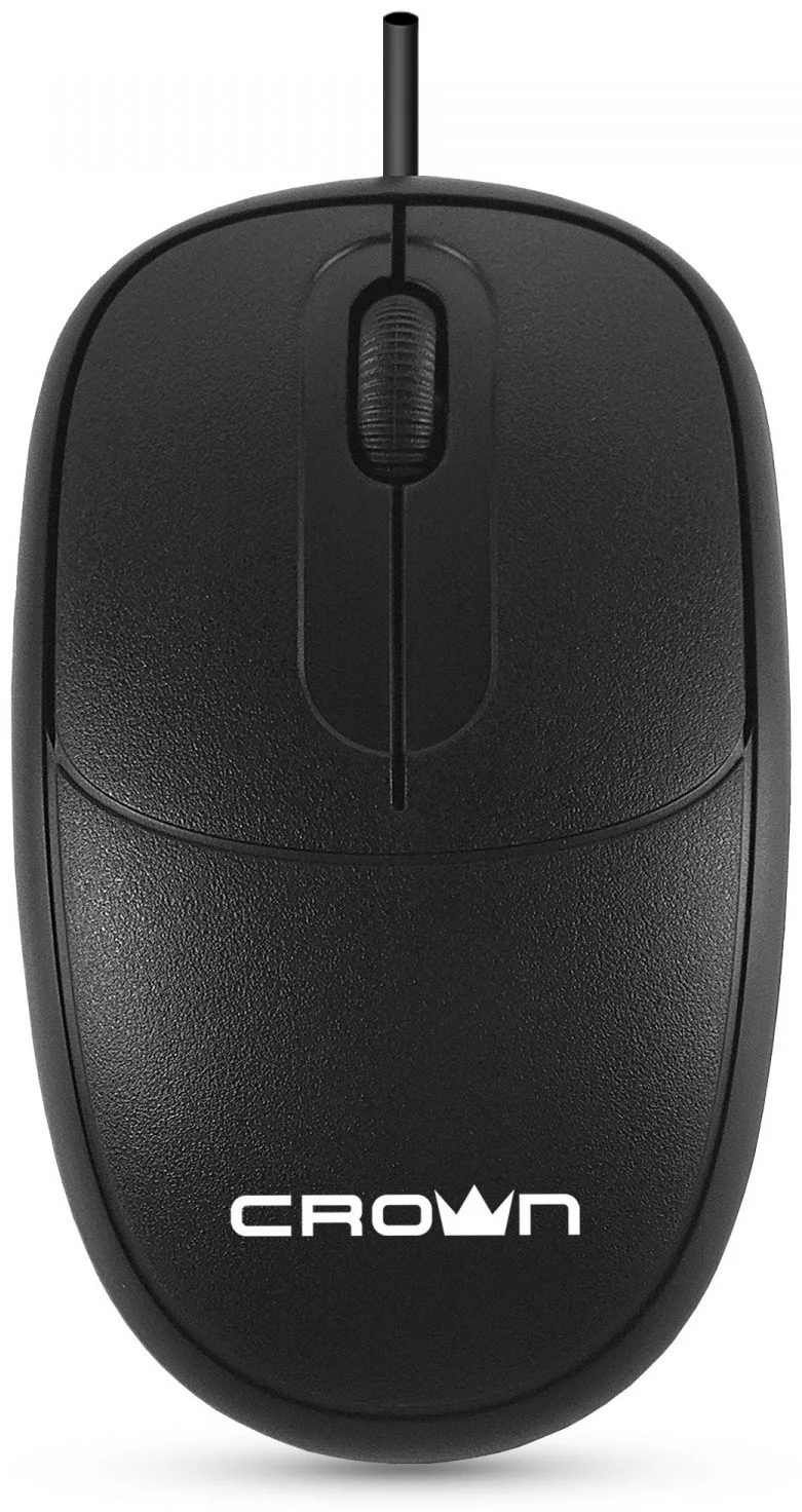 Мышь проводная Crown CMM-128 черный, 1000 dpi, USB, кнопки - 2