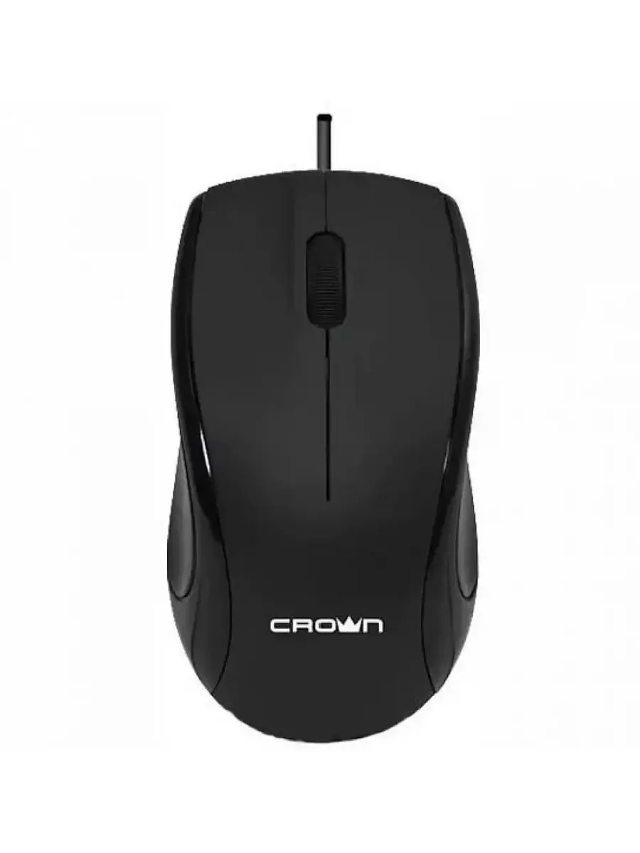 Мышь проводная Crown CMM-31 черный, 1000 dpi, USB, кнопки - 3