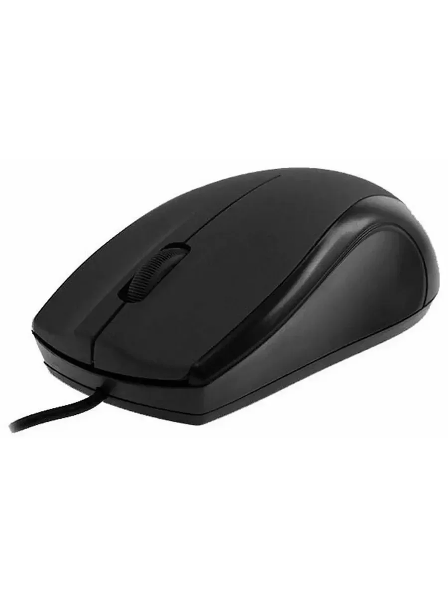 Мышь проводная Crown CMM-31 черный, 1000 dpi, USB, кнопки - 3