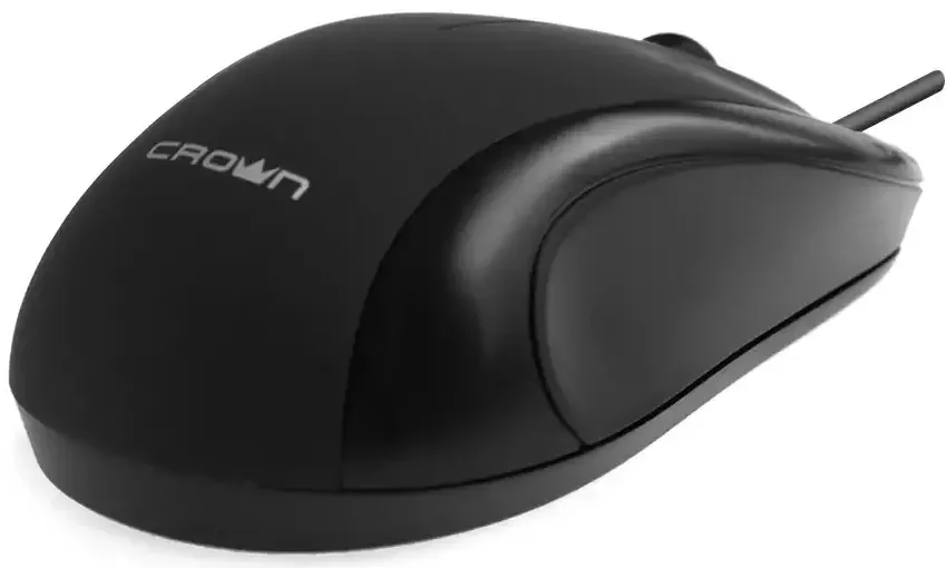 Мышь проводная Crown CMM-31 черный, 1000 dpi, USB, кнопки - 3
