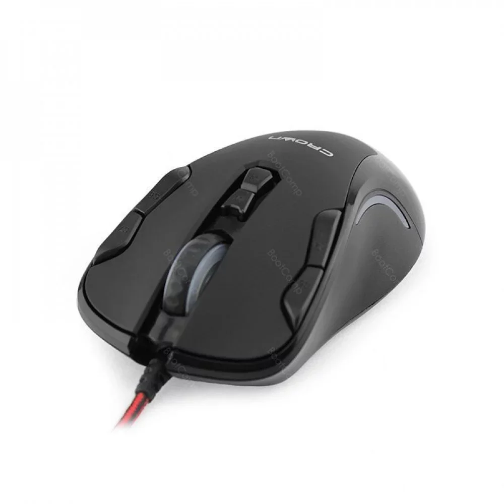 Мышь проводная Crown Gaming CMXG-804 черный, 2000 dpi, USB, кнопки - 9