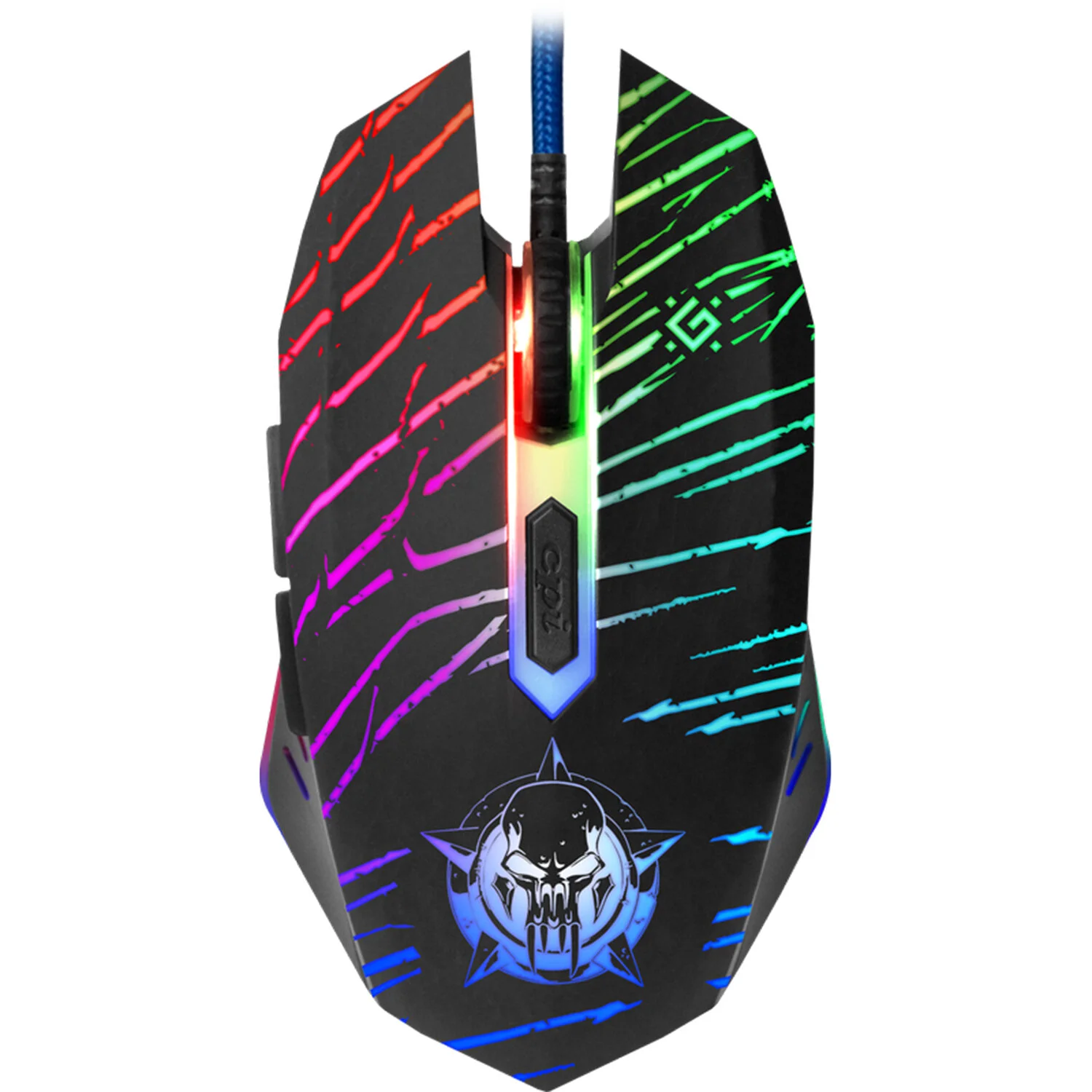 Мышь проводная Defender Dark Agent GM-590L черный, 12800 dpi, USB, кнопки - 6