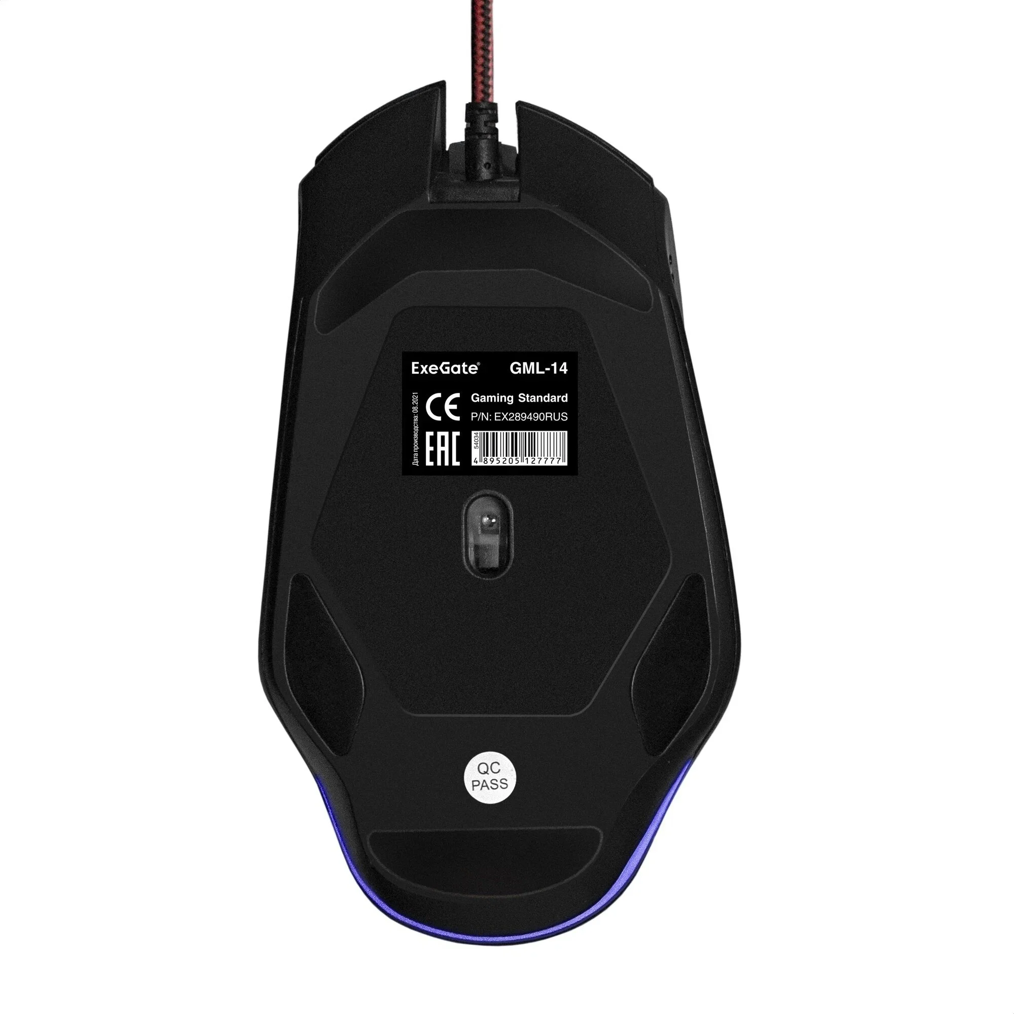 Мышь проводная ExeGate Gaming Standard Laser GML-13 черный, 4000 dpi, USB, кнопки - 8