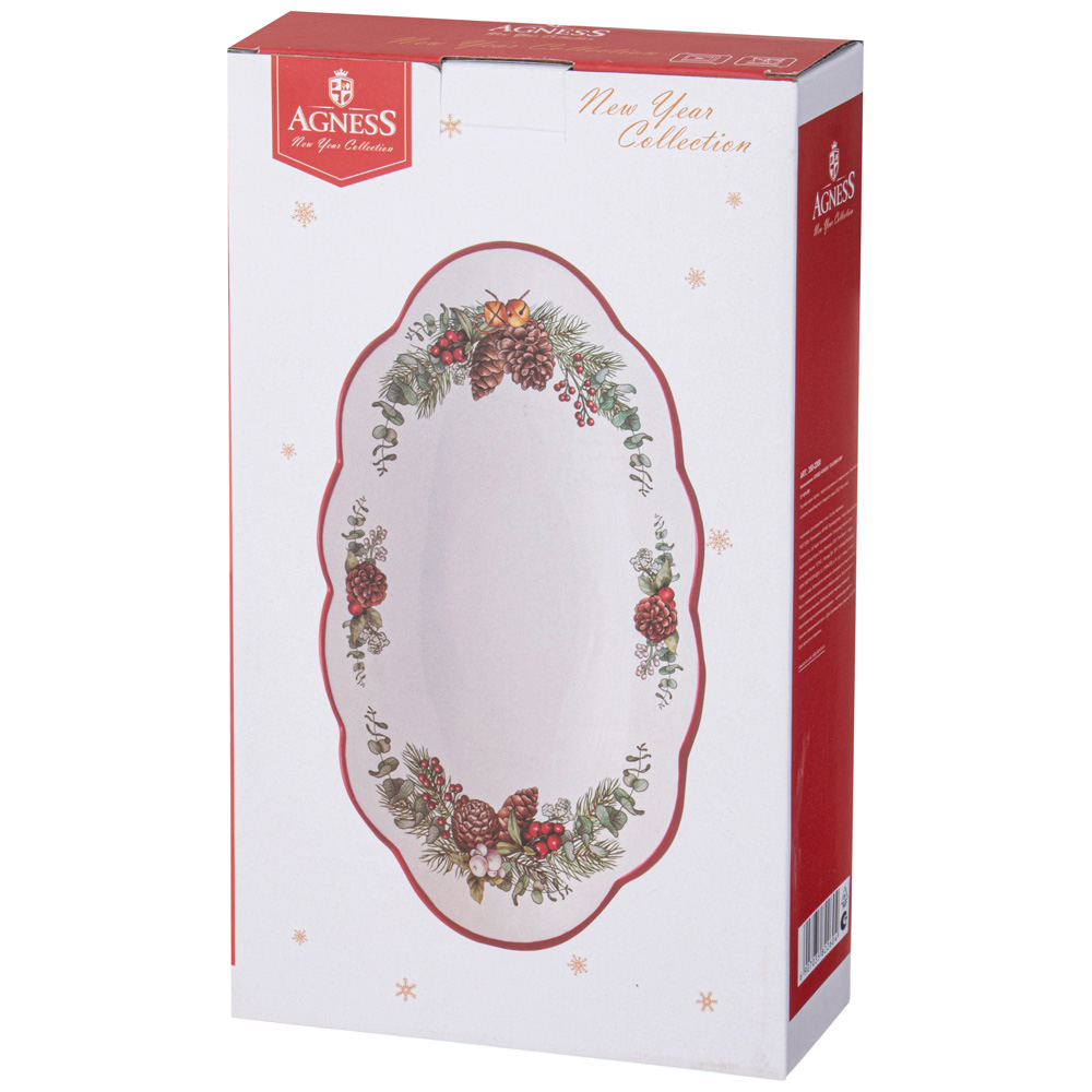 ARTI-M БЛЮДО AGNESS “CELEBRATION" 30,7*17,7*6 СМ (КОР=18ШТ.)