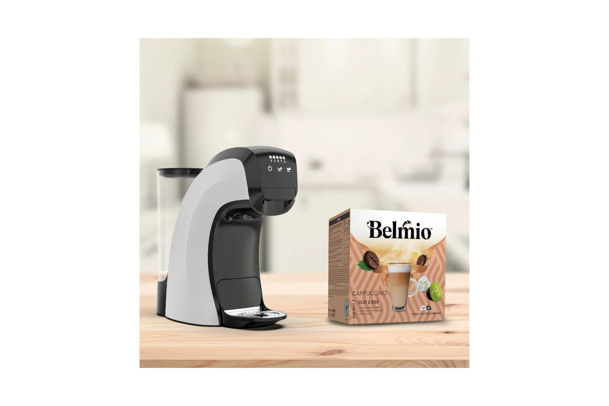 Кофемашина капсульная Vista Teano DNS400 (Dolce Gusto, сенсорная), белая