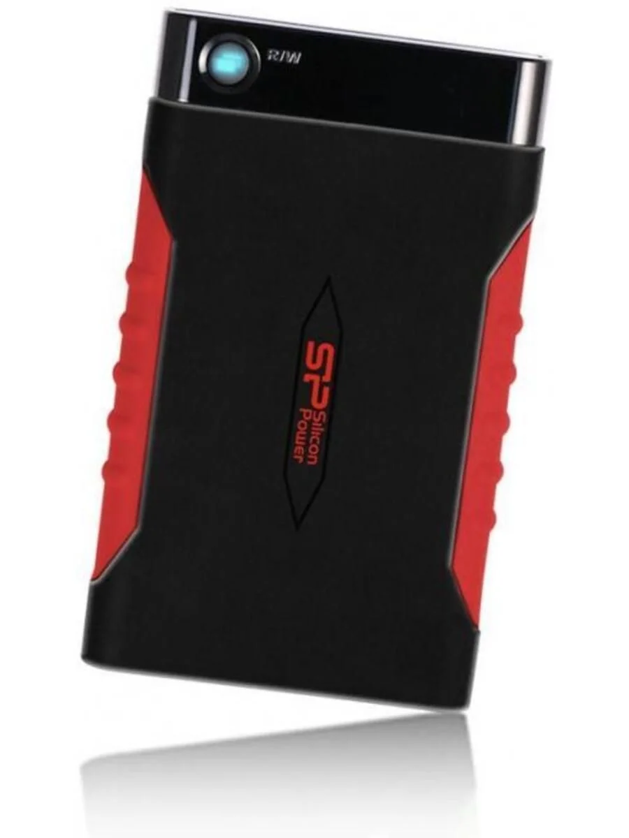 Внешний HDD 2.5" Silicon Power Armor A15, 2TB, USB 3.2 Gen 1 Type-A, 5400 rpm, черно-красный