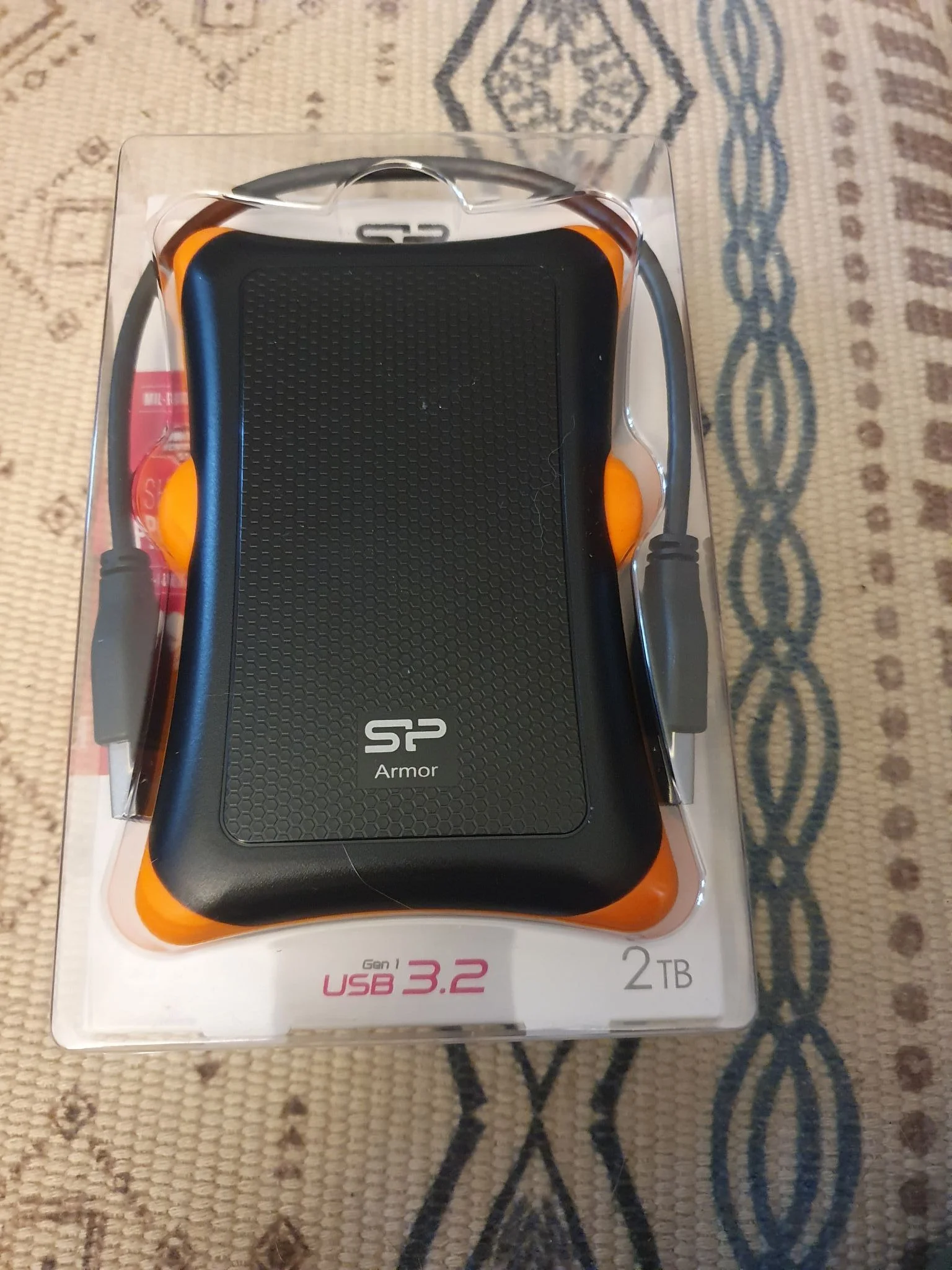 Внешний HDD 2.5" Silicon Power Armor A30, 2TB, USB 3.2 Gen 1 Type-A, 5400 rpm, черный