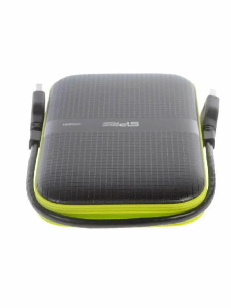 Внешний HDD 2.5" Silicon Power Armor A60, 1TB, USB 3.2 Gen 1 Type-A, 5400 rpm, черно-лаймовый