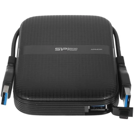 Внешний HDD 2.5" Silicon Power Armor A60, 1TB, USB 3.2 Gen 1 Type-A, 5400 rpm, черно-лаймовый