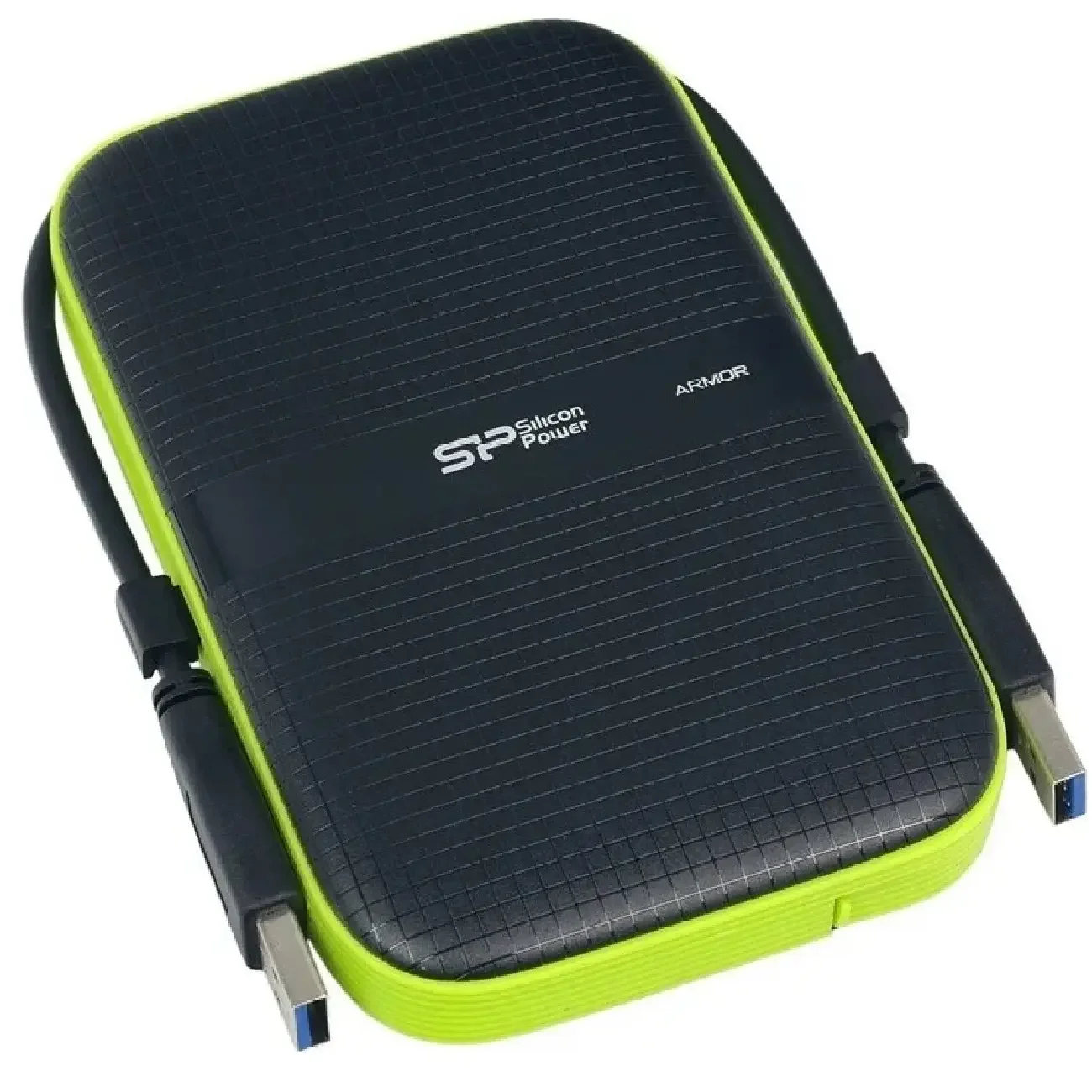 Внешний HDD 2.5" Silicon Power Armor A60, 1TB, USB 3.2 Gen 1 Type-A, 5400 rpm, черно-лаймовый