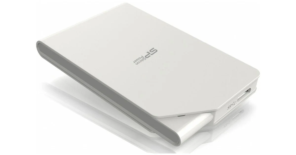 Внешний HDD 2.5" Silicon Power Stream S03, 1TB, USB 3.2 Gen 1 Type-A, 5400 rpm, белый